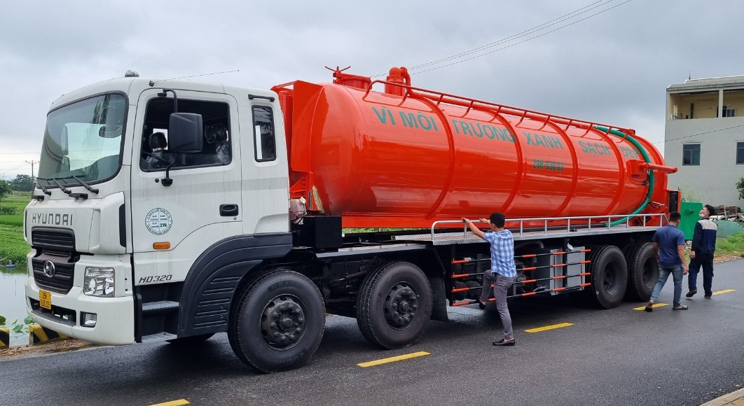 Dịch vụ hút bể phốt cơ sở sản xuất tại Bắc Giang